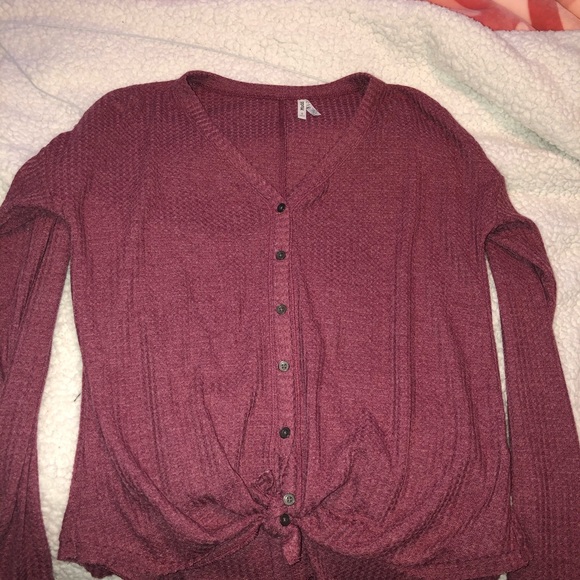 NWOT Button Up Long Sleeve Henley - Picture 3 of 5